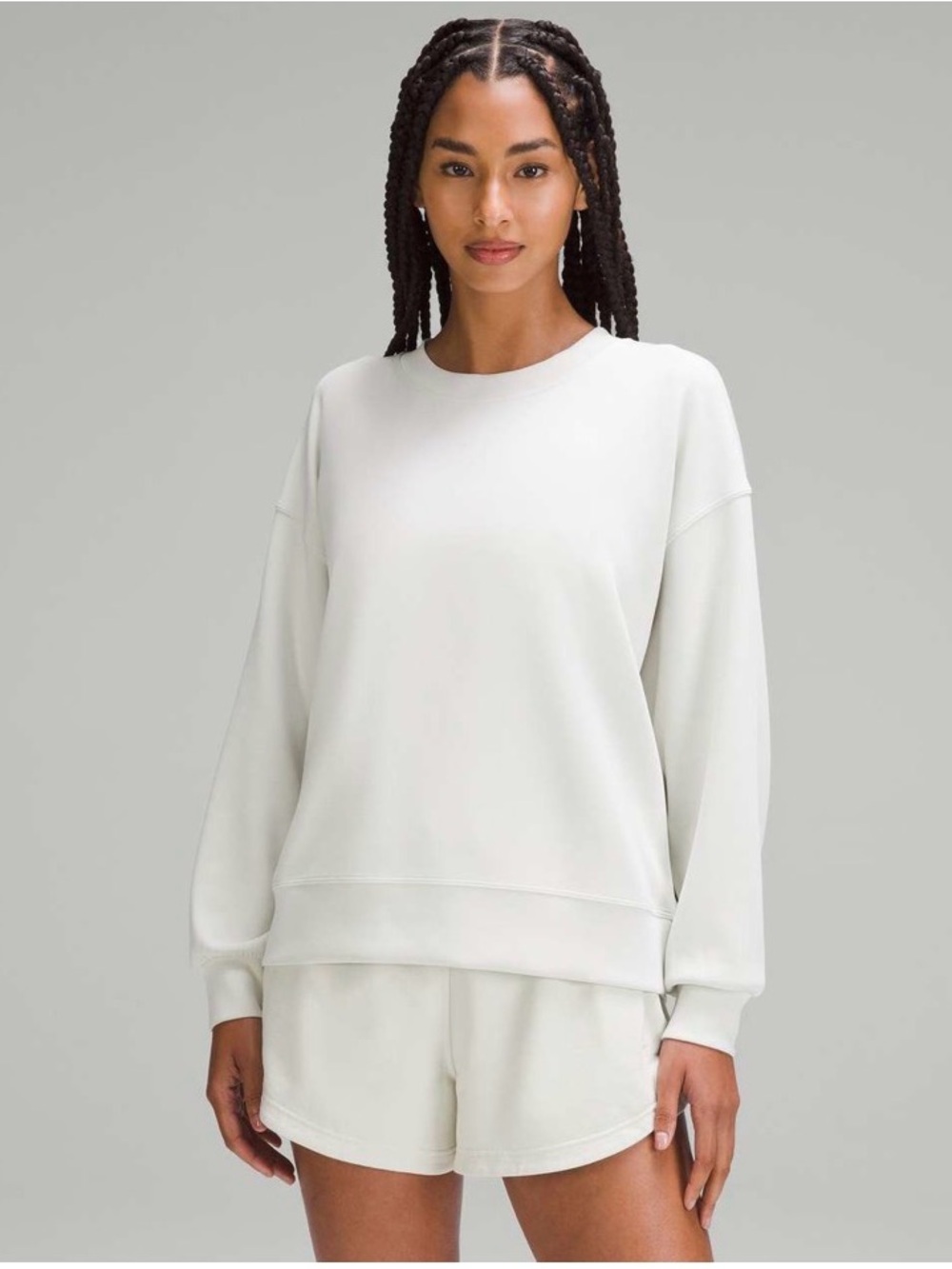 Lululemon Softstream Crewneck Oversized Pullover in bone Color